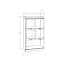 Modern Farmhouse 5-Cube Organizer Bookcase with Name Plates, Rustic Gray Finish