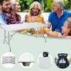 Folding Table 6ft Plastic Folding Outdoor Table, White
