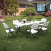 Folding Table 6ft Plastic Folding Outdoor Table, White