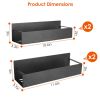 4Pcs Spice Rack Strong Magnetic Seasoning Storage Shelf with 8 Removable Hooks for Refrigerator Microwave Spice Storage Holder