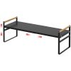 1 retractable frames-Expandable Cabinet Shelf Organizer,Stackable Pantry Shelf Organizer Adjustable Height Countertop Storage Shelf Rack Cupboard Spic