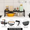 1 retractable frames-Expandable Cabinet Shelf Organizer,Stackable Pantry Shelf Organizer Adjustable Height Countertop Storage Shelf Rack Cupboard Spic