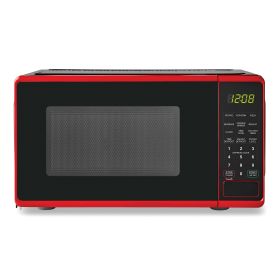 0.7 cu. ft. Countertop Microwave Oven, 700 Watts, Black (Color: Red)