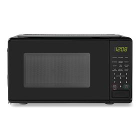 0.7 cu. ft. Countertop Microwave Oven, 700 Watts, Black (Color: Black)