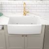 Lordear 33 Inch Farmhouse Sink White Ceramic Single Bowl Kitchen Sink Apron Front Sink