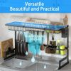 Stainless Steel Dish Rack Dish Drainer Drying Dryer Rack Holder with Draining Board Chopsticks Holder for Kitchenware